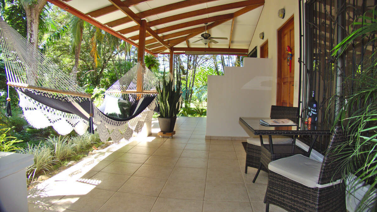 Terrasse à Jardín de los Monos, Bed and Breakfast Costa Rica
