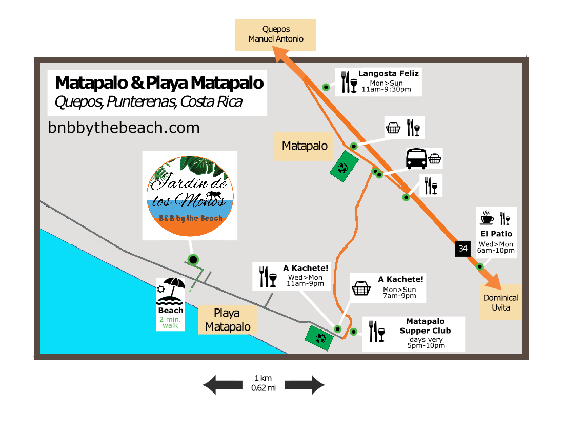Playa Matapalo Costa Rica Map 2023