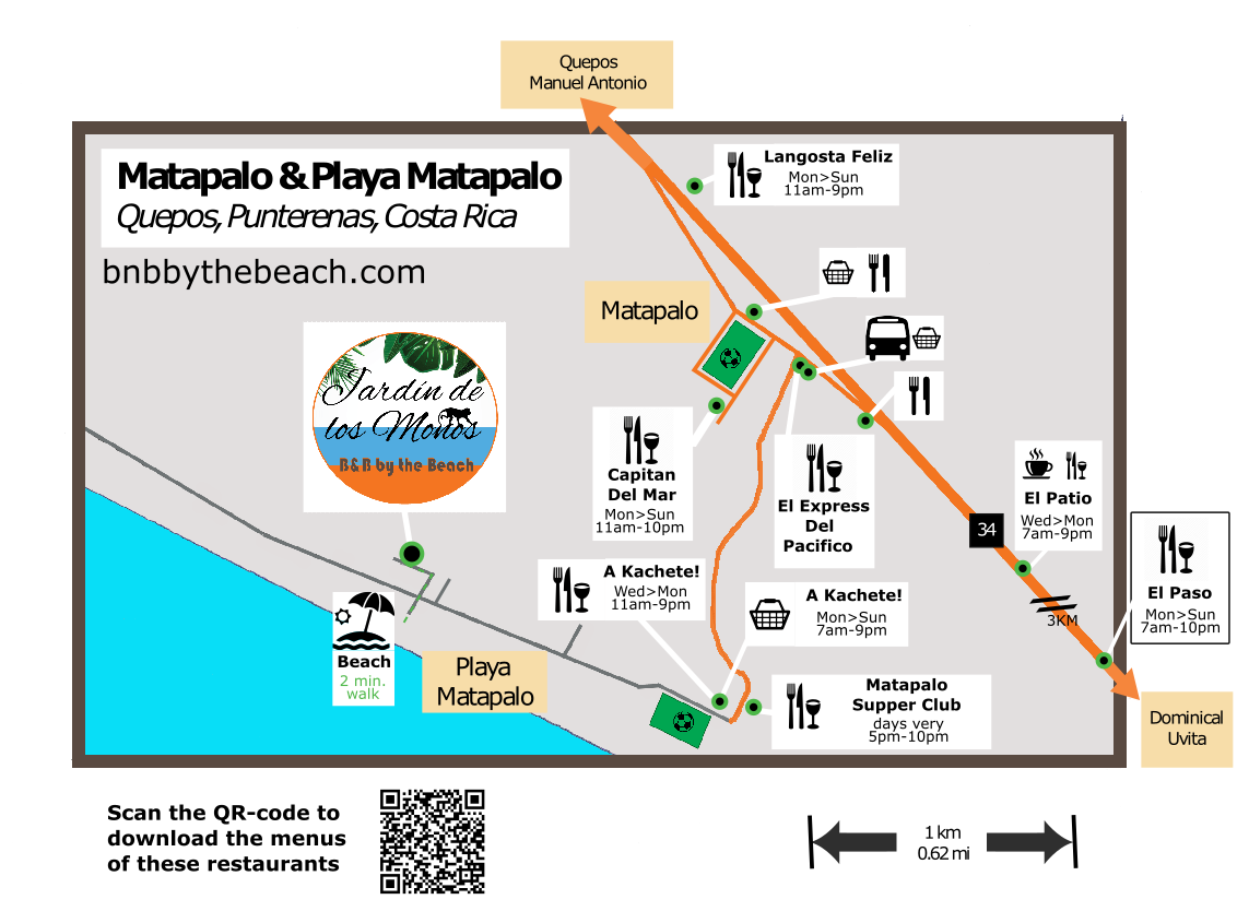 Playa Matapalo Costa Rica Map v14 2026 Playa Matapalo Costa Rica Map